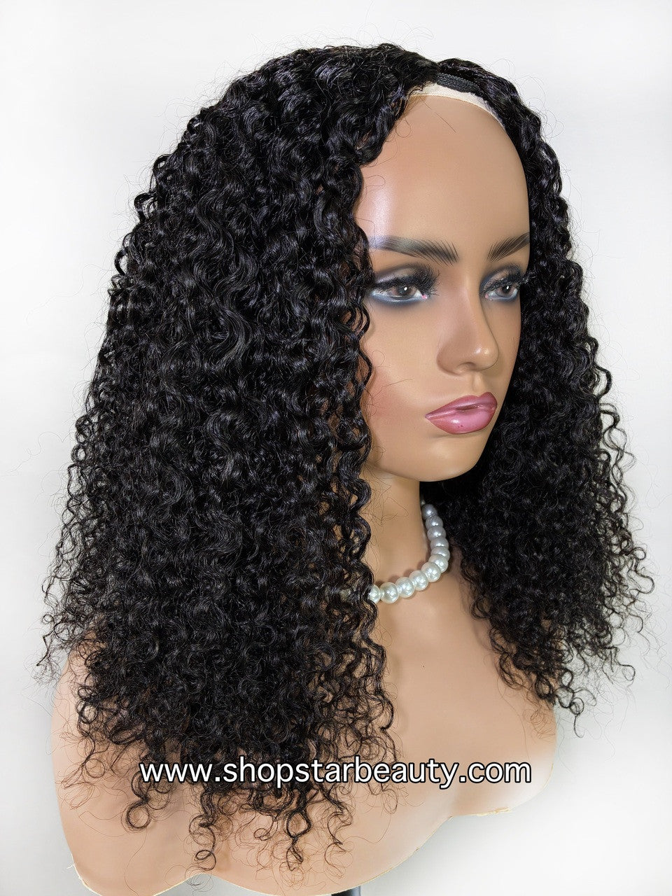 15A PINK LEMON GOLD 100% Human Hair V-Part Wig V-BURMESE CURL