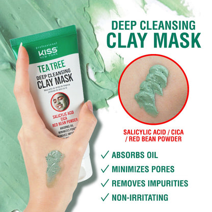 KISS Tea Tree Deep Cleansing Clay Mask (4.23 oz)