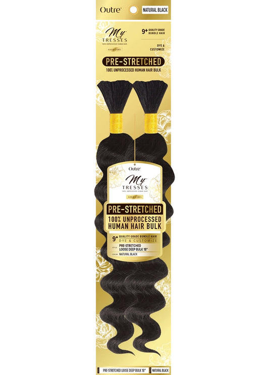 OUTRE Mytresses Gold Label 100% Human Hair Pre-Stretched - Loose Deep Bulk 18"