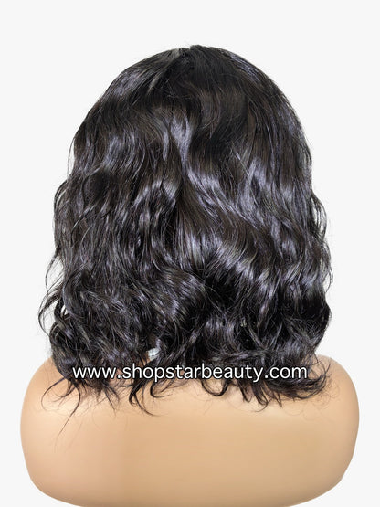 15A PINK LEMON GOLD 100% Human Hair 6X5 Lace Front Wig - BRANDY