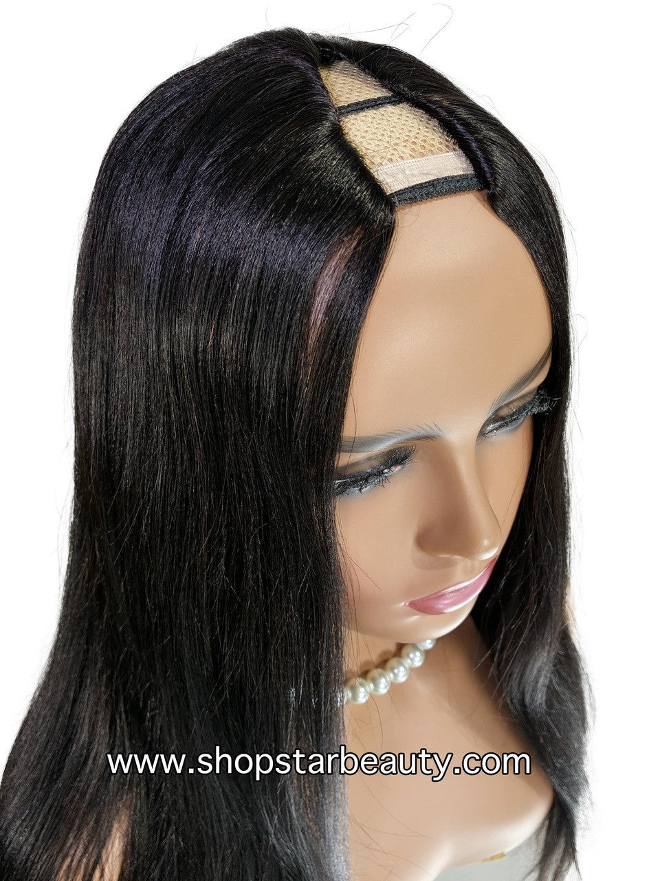 15A PINK LEMON GOLD 100% Human Hair V-Part Wig V-YAKI