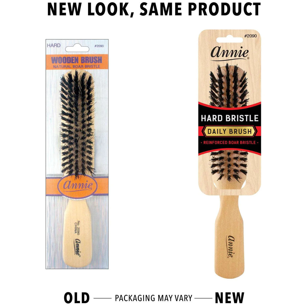 Annie Hard Wooden Brush Boar Bristle 5 Row