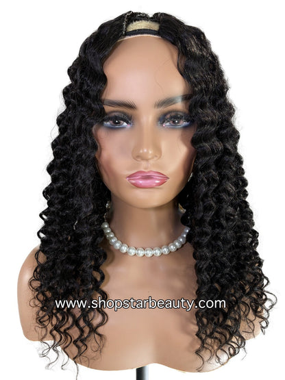 15A PINK LEMON GOLD 100% Human Hair V-Part Wig V-DEEP