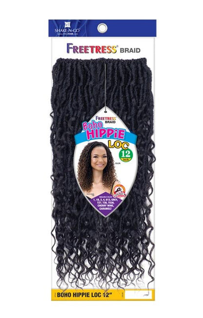SHAKE N GO Freetress Synthetic Hair Crochet Braids - Boho Hippie Loc 12"