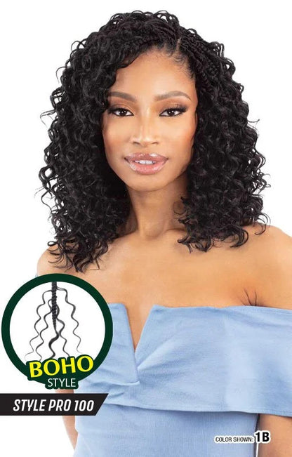 SHAKE N GO FreeTress Synthetic Hair Braids Style Pro 100 - BOHO BOX BRAID 10"