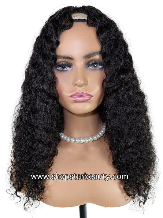 15A PINK LEMON GOLD 100% Human Hair V-Part Wig V-WATER