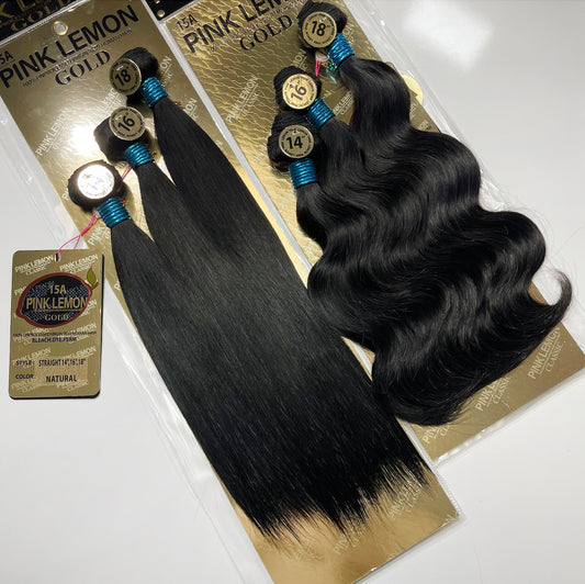 PINK LEMON GOLD Brazilian 3 Bundle Multi Pack - Straight