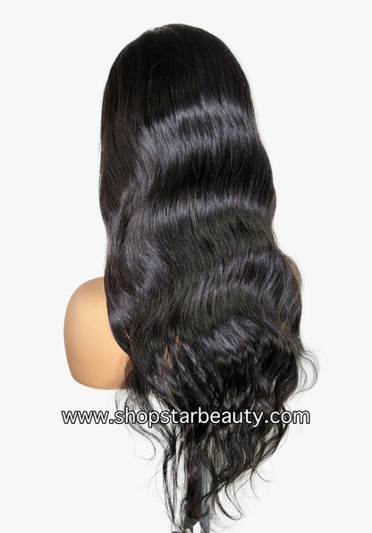 15A PINK LEMON GOLD 100% Human Hair 13X4 Lace Front Wig - CREAM