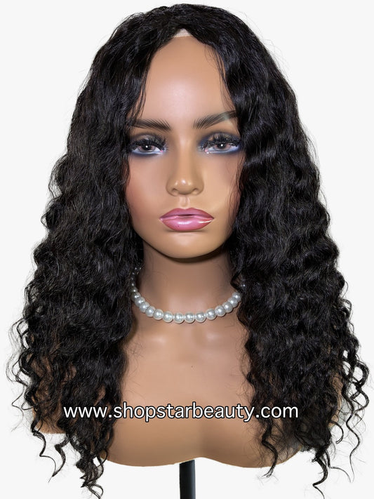 15A PINK LEMON GOLD 100% Human Hair Half Wig H-WET & WAVY DEEP