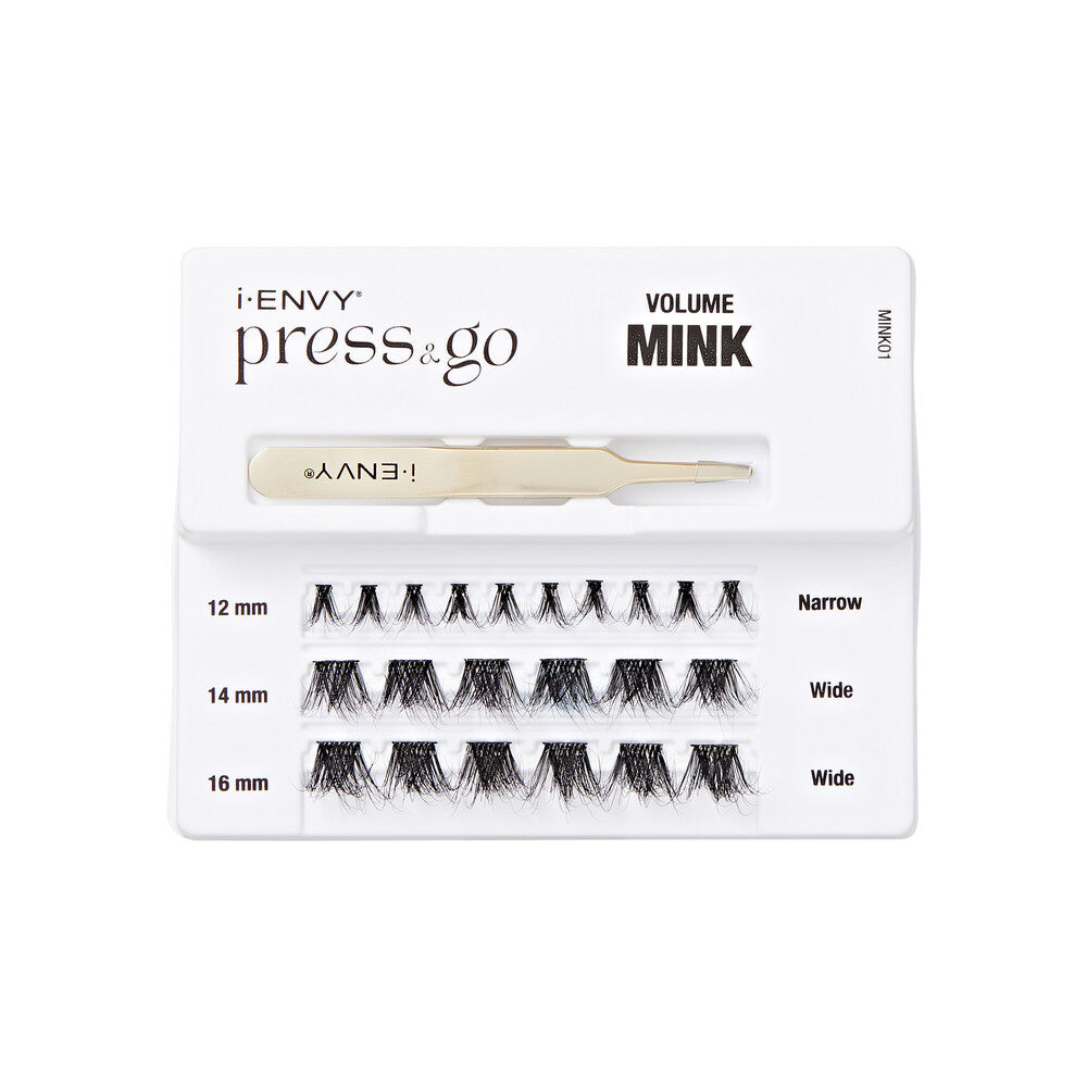 KISS i Envy Press & Go Press-On Pre-Glued Lash Kit (Volume)