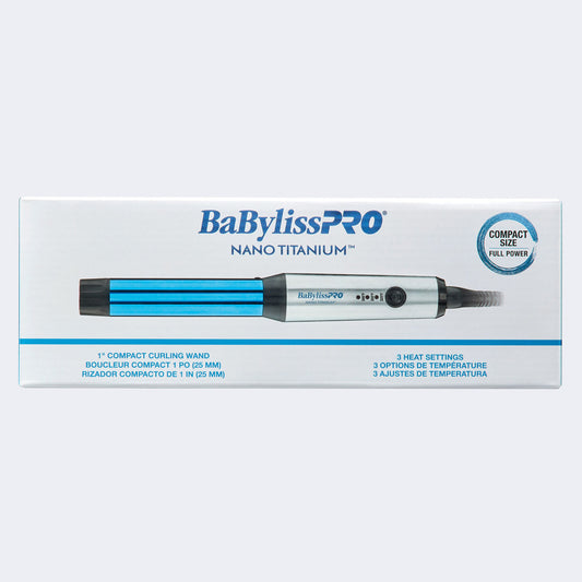 BaBylissPRO Nano Titanium Compact 1" Curling Wand