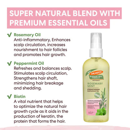 Palmers Rosemary Mint Strengthening Hair & Scalp Oil (3.3oz)