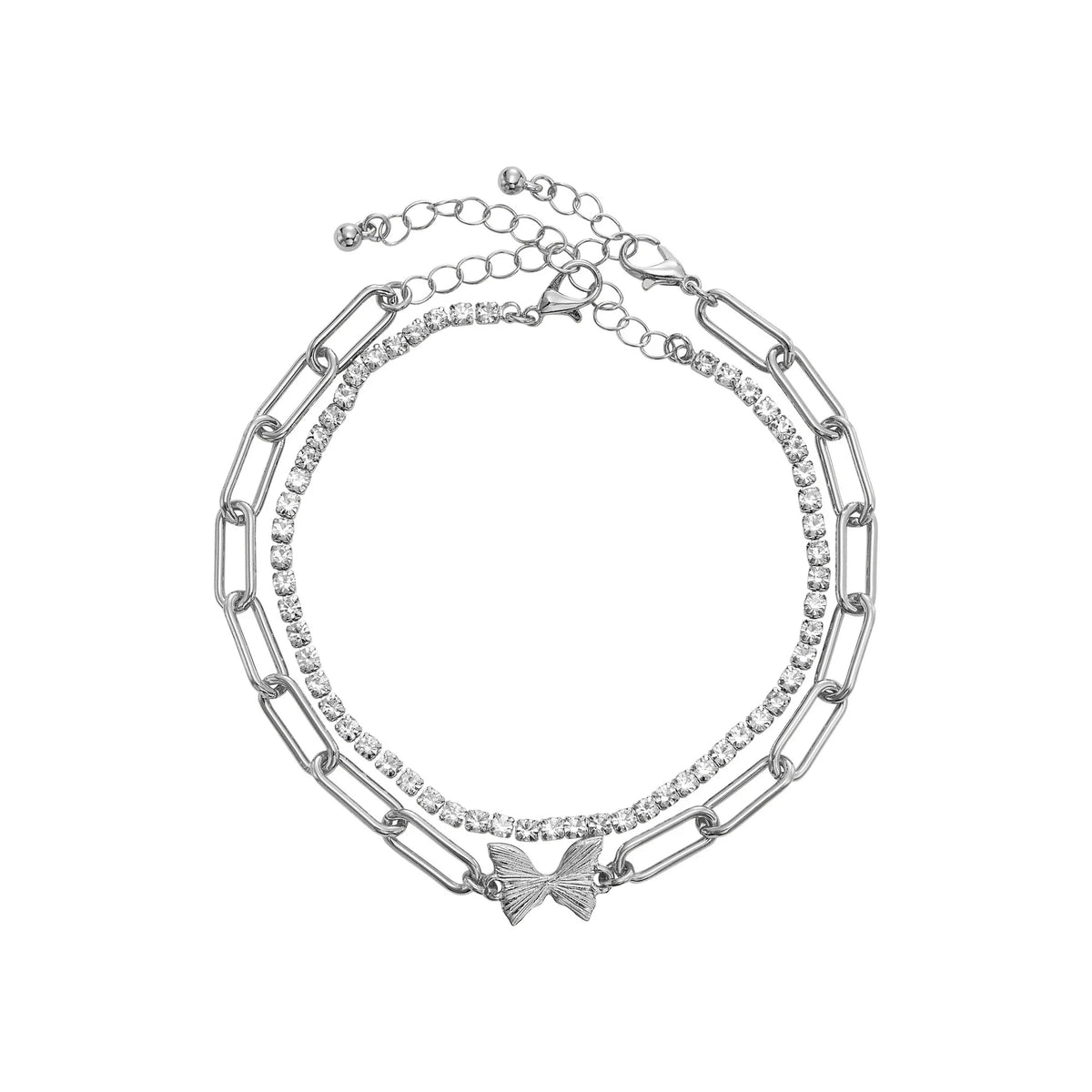 ARRIA 14K Gold Plated & White Gold Fashion Anklet