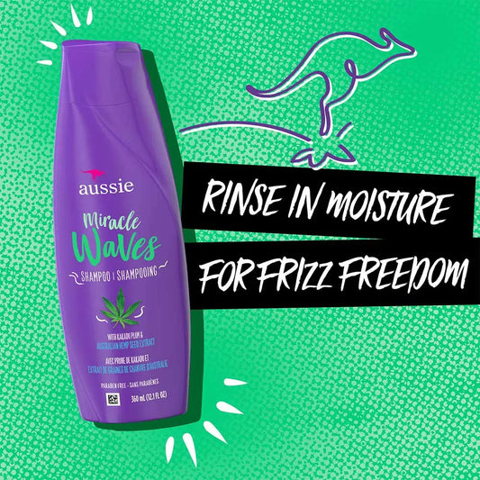 Aussie Miracle Waves Shampoo (12.1 oz)