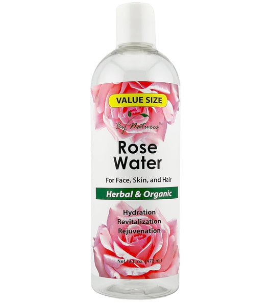 By Natures Herbal & Organic Rose Water (16 oz)