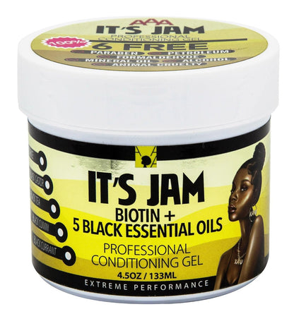 African Anti Aging It's Jam Biotin + 5 Black Essential Oils Conditioning Gel