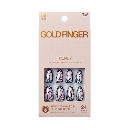 KISS Gold Finger Trendy Press On Nails (#44-#51)