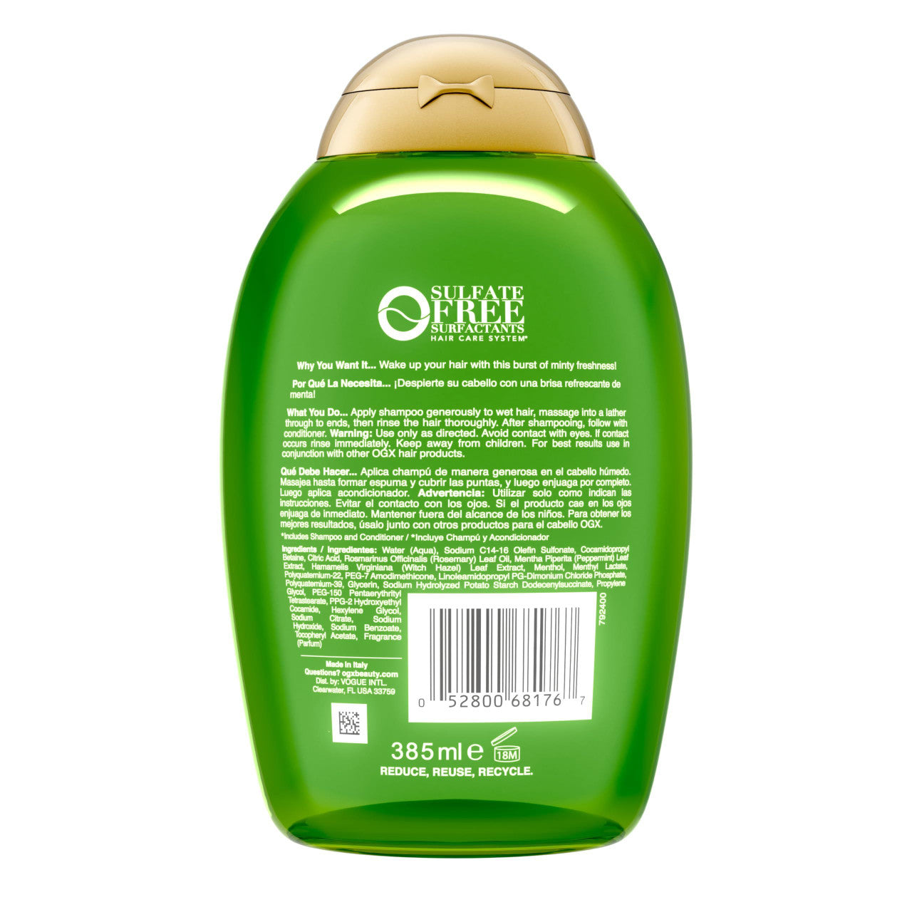 OGX Extra Strength Refreshing Scalp Rosemary Mint Shampoo (13oz)