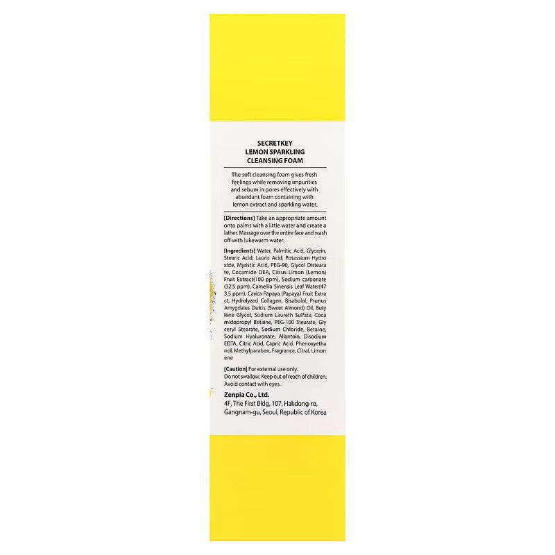 SECRETKEY  Lemon Sparkling Cleansing Foam (7.05oz)