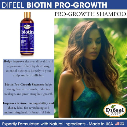 Difeel Biotin Pro-Growth Shampoo (12oz)