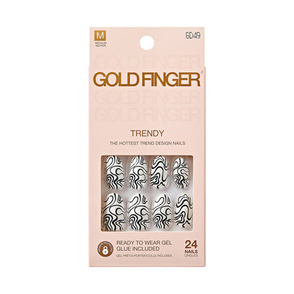KISS Gold Finger Trendy Press On Nails (#44-#51)