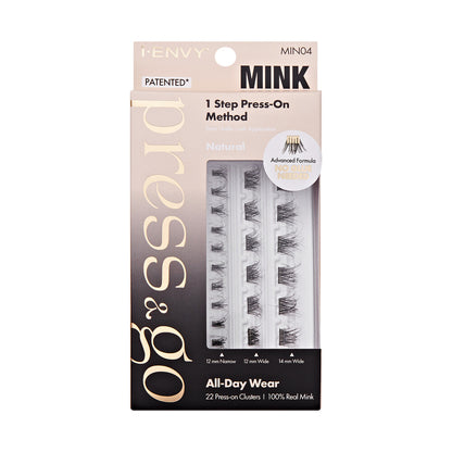 KISS i Envy Press & Go Press-On Pre-Glued Lash Clusters – Mink