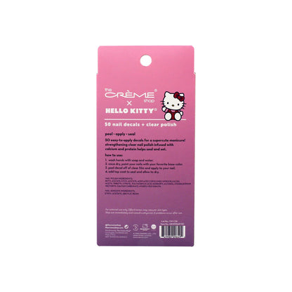 THE CREME SHOP Hello Kitty (Purple) 50 Nail Decals + Clear Polish