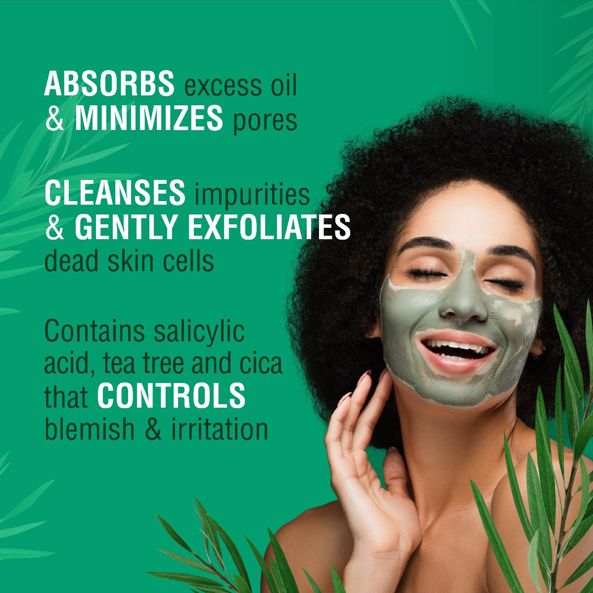 KISS Tea Tree Deep Cleansing Clay Mask (4.23 oz)
