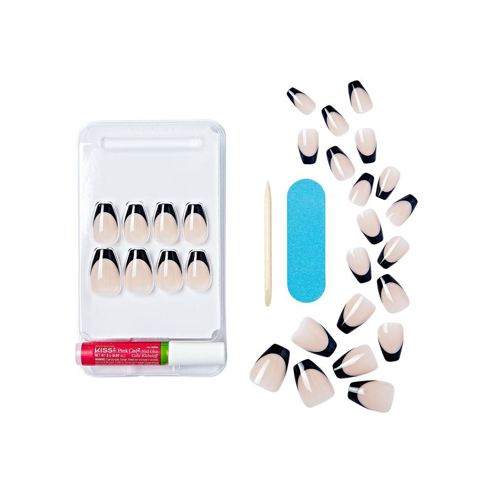 KISS Salon Acrylic French Nails - FLAME