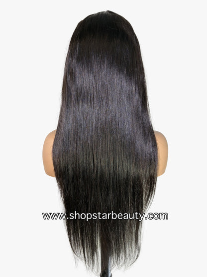 15A PINK LEMON GOLD 100% Human Hair 13X4 Lace Front Wig - COFFEE