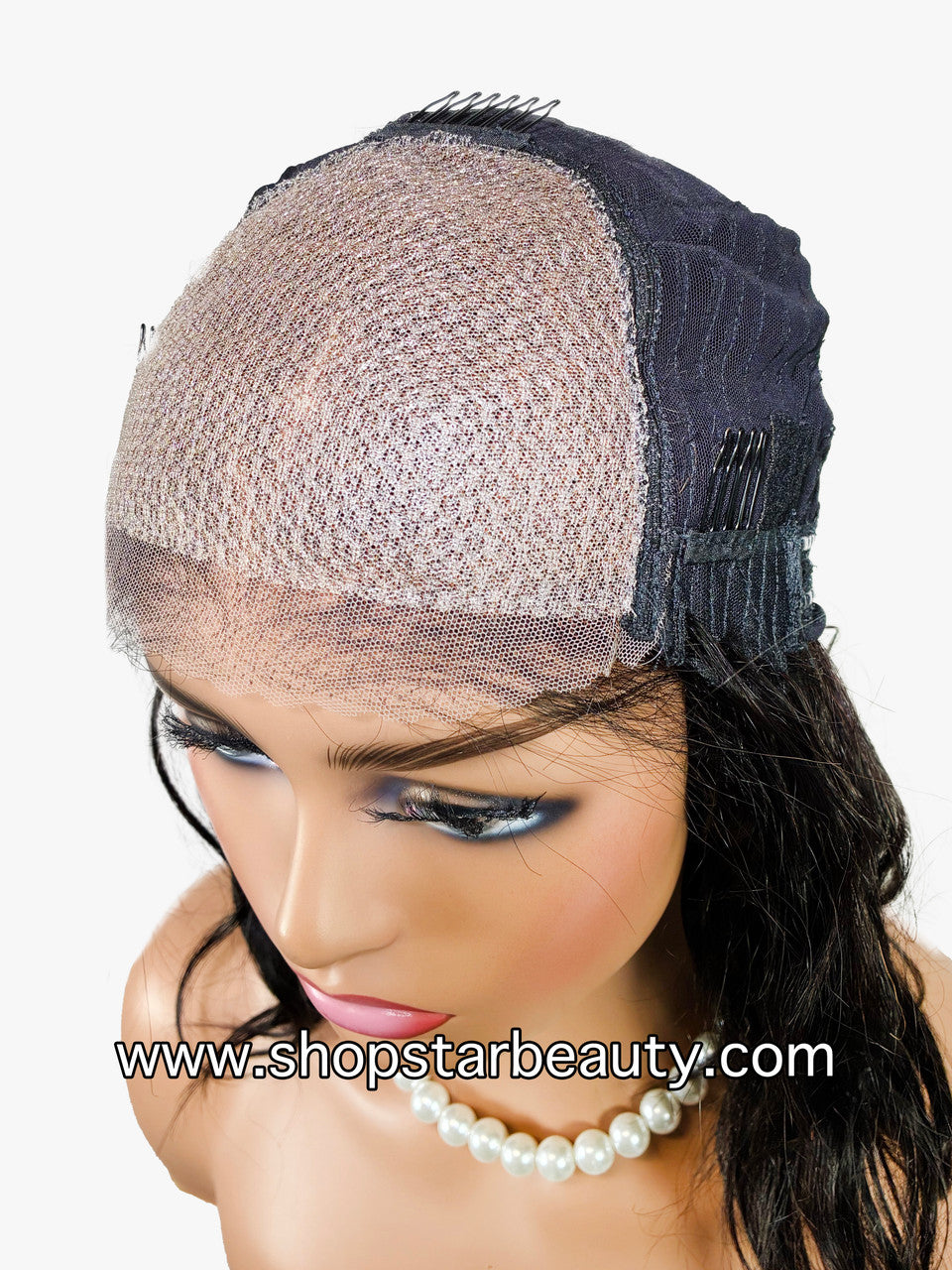 15A PINK LEMON GOLD 100% Human Hair 6X5 Lace Front Wig - VIENNA (Natural)