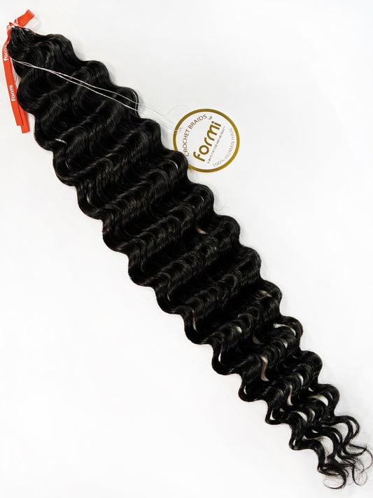 Formi 100% Virgin Hair Crochet Hair - Deep (14"-24")