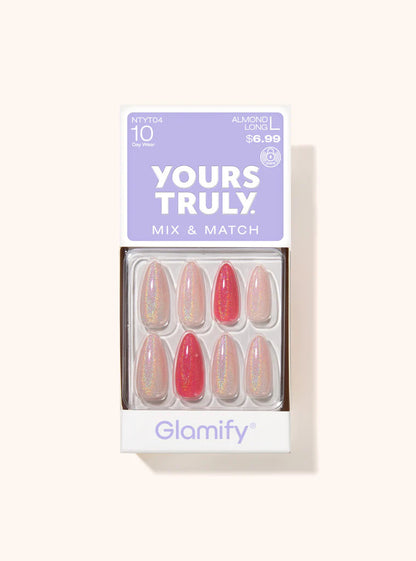 ABSOLUTE Glamify Yours Truly Press On Nails - Almond Long (#01-#08)