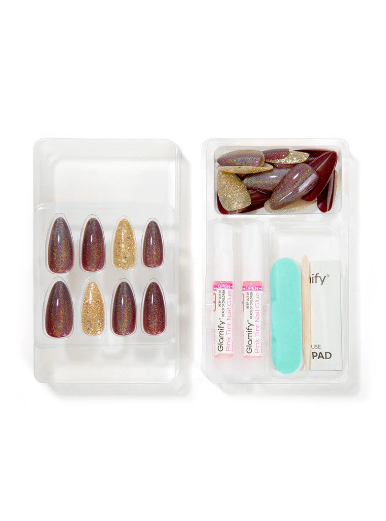 ABSOLUTE Glamify Yours Truly Press On Nails - Almond Long (#01-#08)