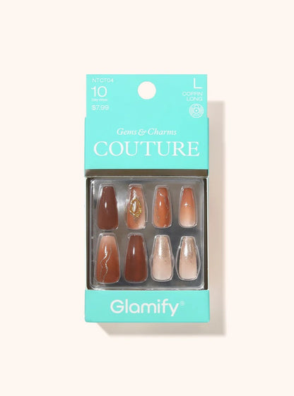GLAMIFY Couture Press On Nails - Coffin Long