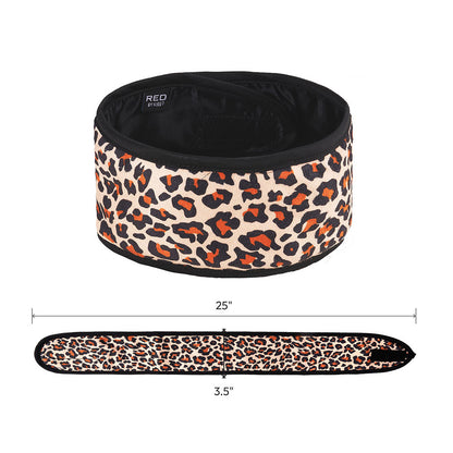 RED Velcro Spa Headband (Leopard)
