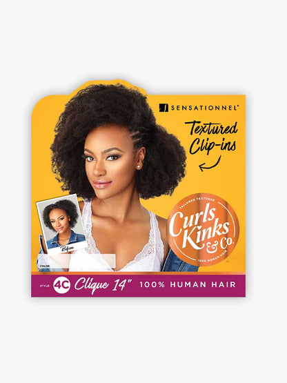 SENSATIONNEL Curls & Kinks 4C Clique Textured Curly Clip-Ins (14"/18")