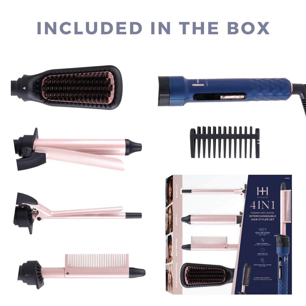 Annie Hot & Hotter 4 in 1 Interchangeable Hair Styler