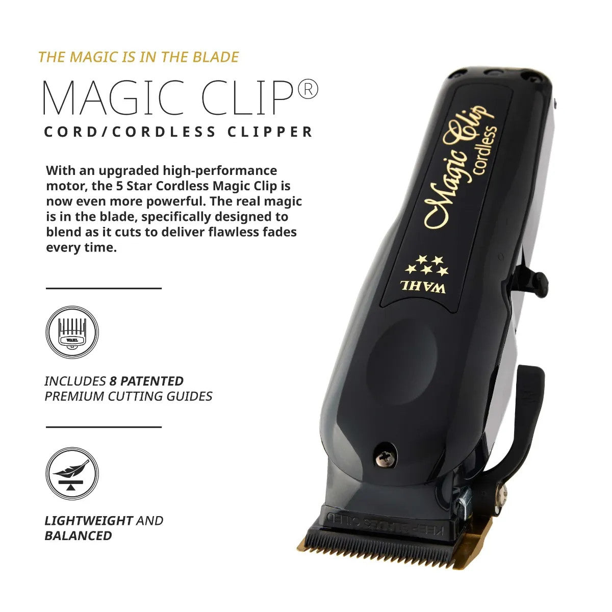 WAHL 5-Star Magic Cordless Clipper (Black)