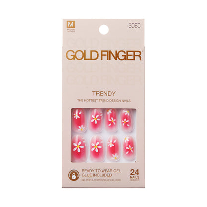 KISS Gold Finger Trendy Press On Nails (#44-#51)