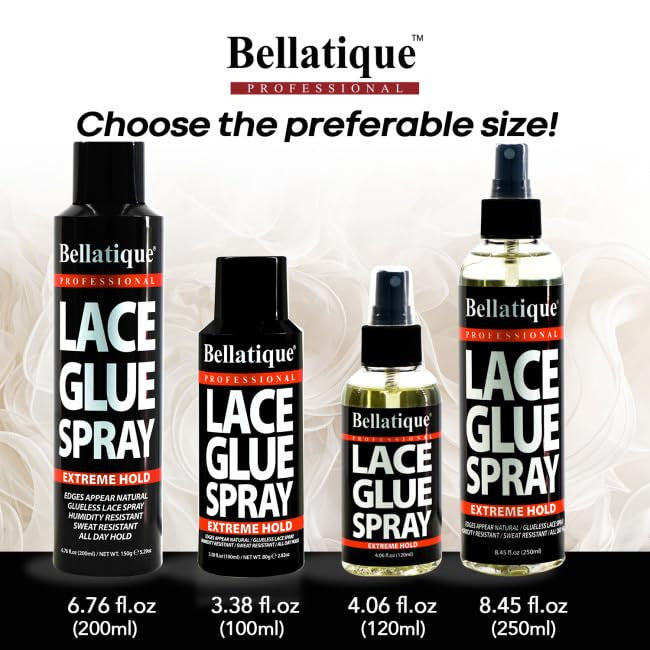 Bellatique Metal Lace Glue Plastic Spray [Extreme Hold]
