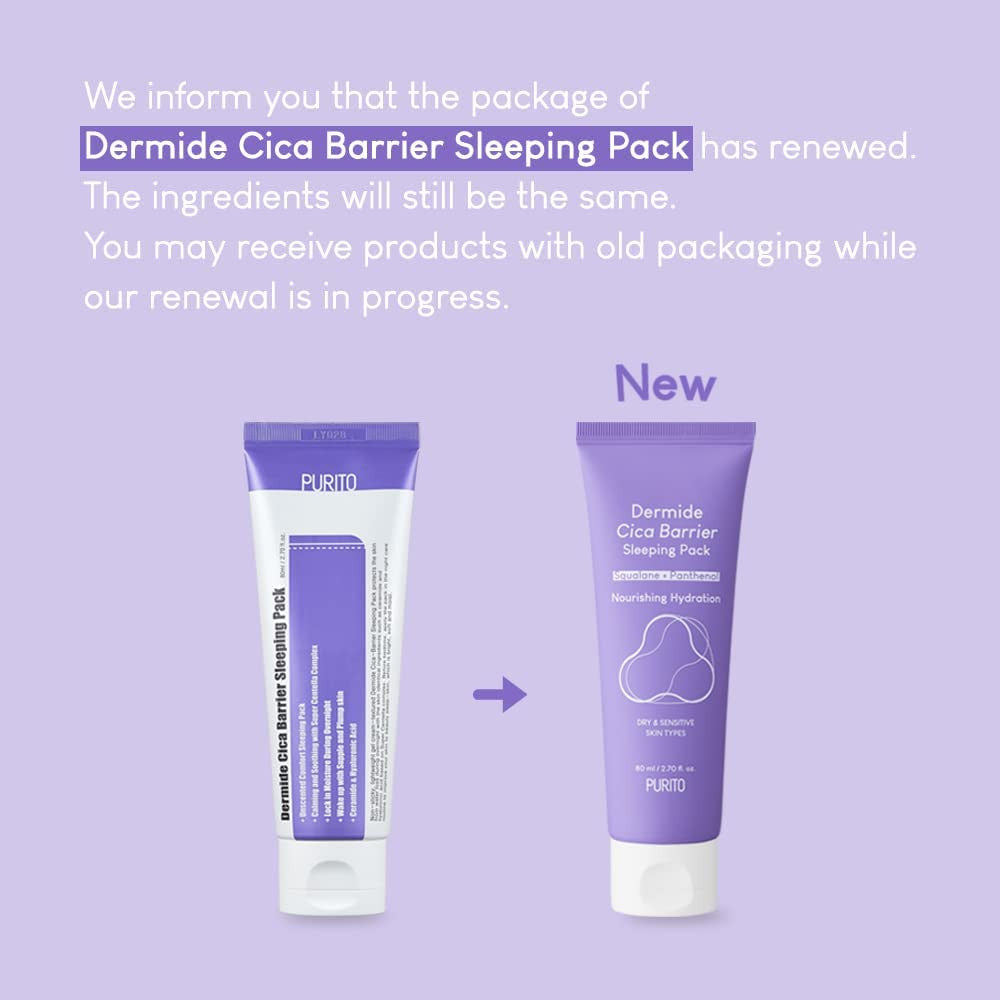 PURITO Dermide Cica Barrier Sleeping Pack (2.7 oz)