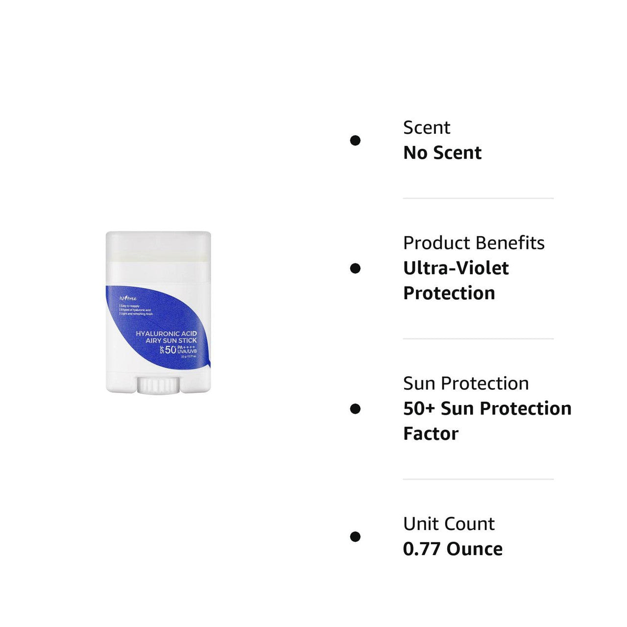 [ISNTREE] Hyaluronic Acid Airy Sun Stick (SPF 50+ PA++++)