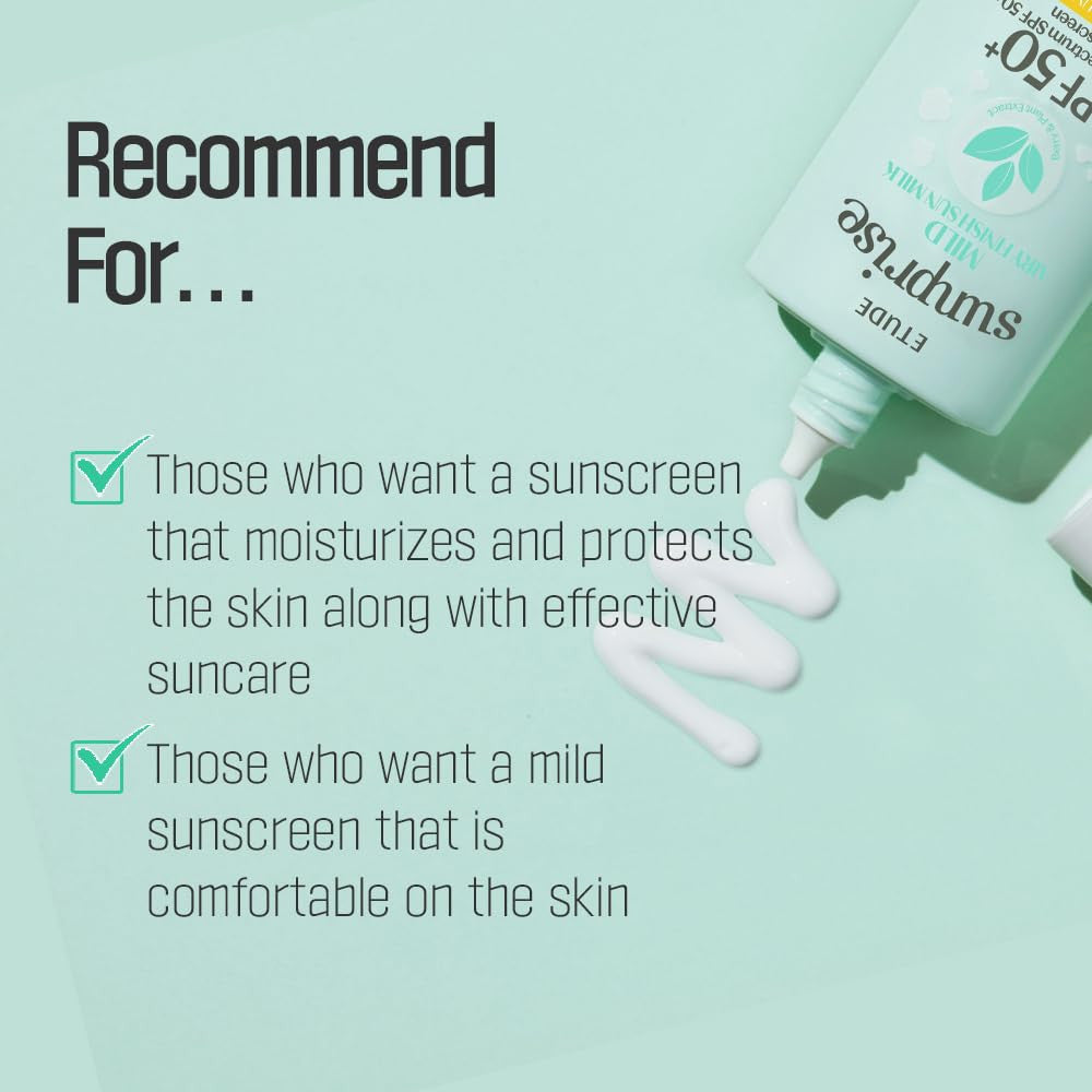 [Etude House]Sunprise Sunscreen Mild Sun Milk SPF 50+ / PA++++ (1.85oz)