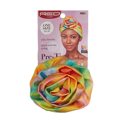 RED Top Knot Turban Luxury