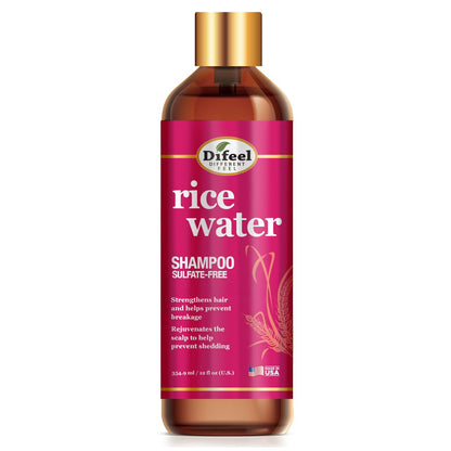 Difeel Rice Water Strengthening  Shampoo (12 oz)