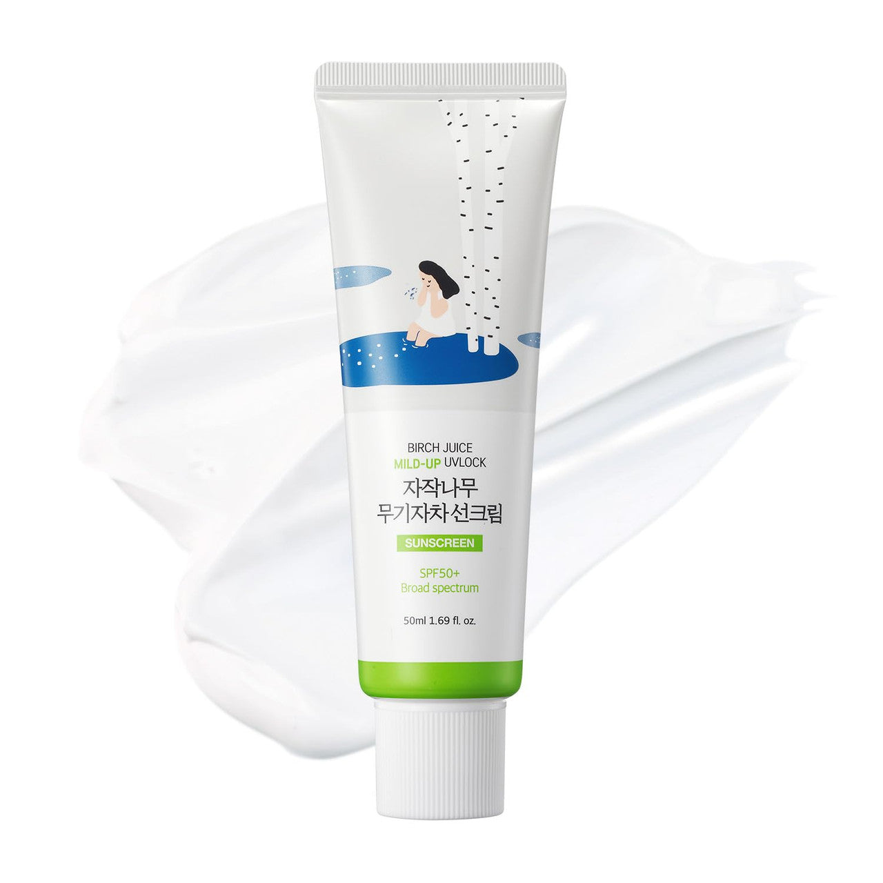 ROUND LAB Birch Juice Mild-up Sunscreen UV LOCK SPF 50+ (1.69 oz)