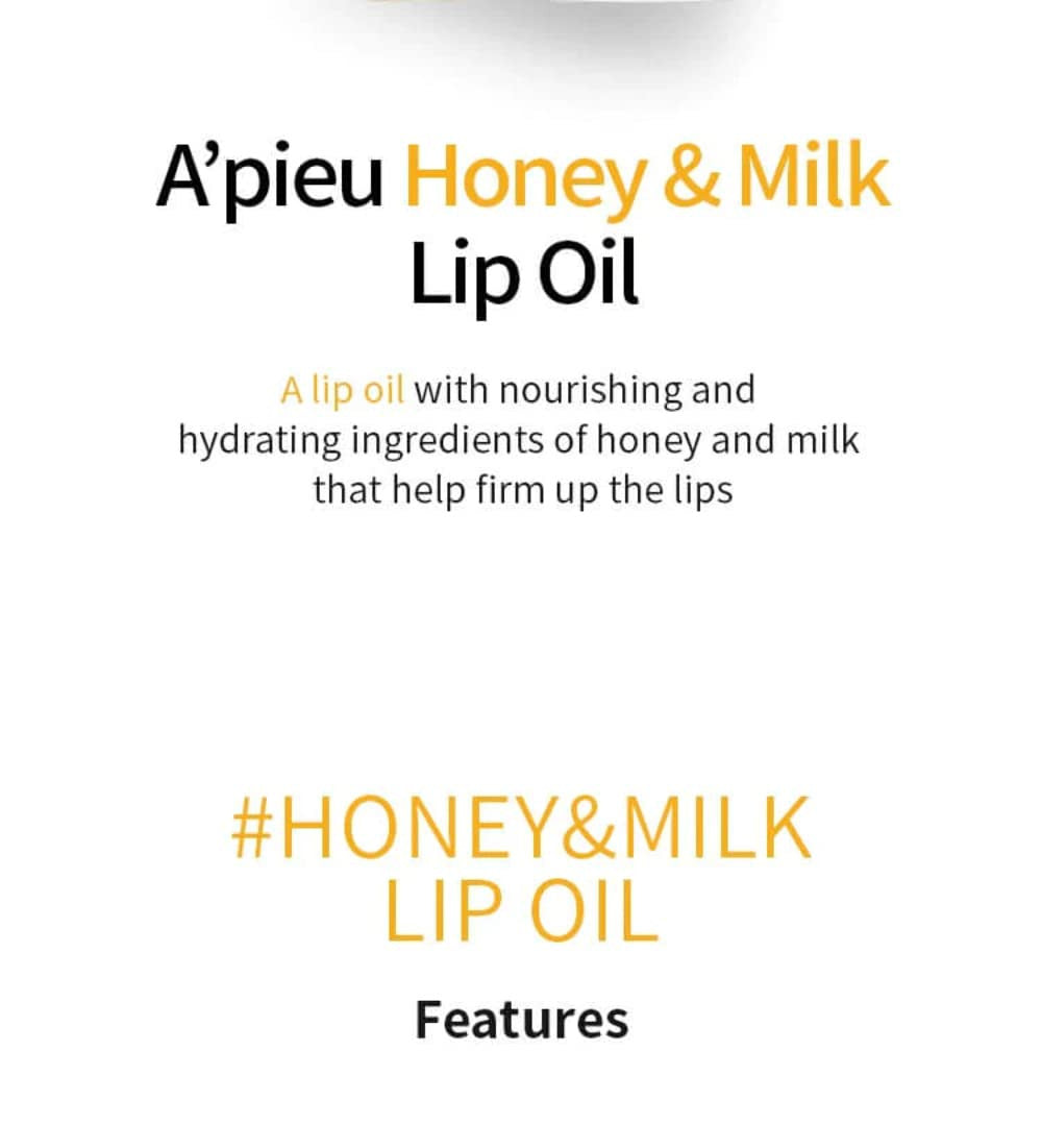[A'PIEU] Honey & Milk Lip Oil