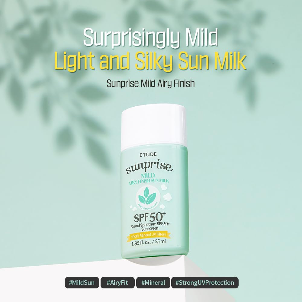 [Etude House]Sunprise Sunscreen Mild Sun Milk SPF 50+ / PA++++ (1.85oz)