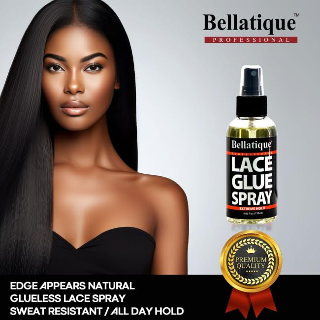 Bellatique Metal Lace Glue Plastic Spray [Extreme Hold]